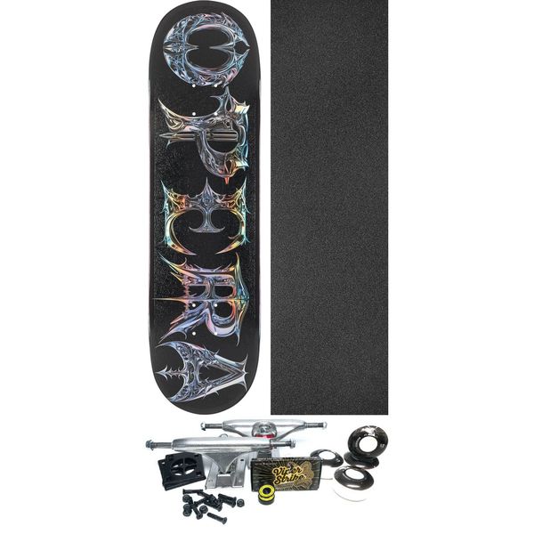 Opera Skateboards Neo Black Skateboard Deck - 8.5" x 31.95" - Complete Skateboard Bundle